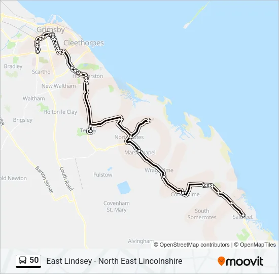 50 Bus Line Map