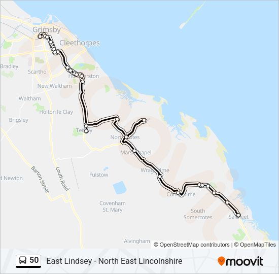 50 Bus Line Map