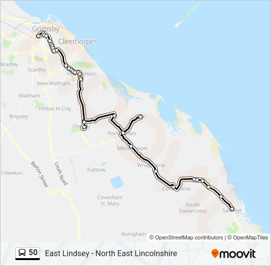 50 Bus Line Map