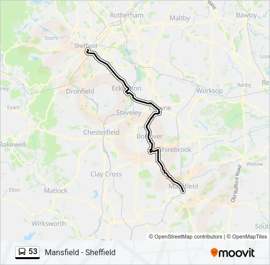 53 Bus Line Map