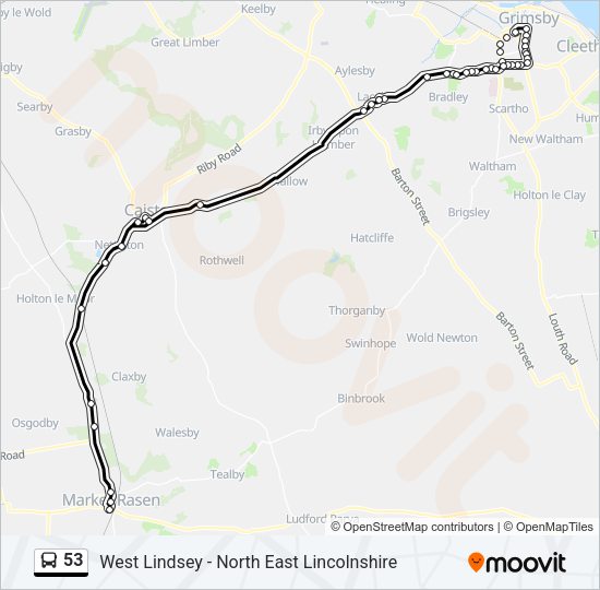 53 Bus Line Map