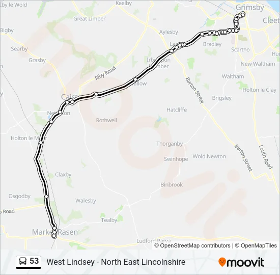 53 Bus Line Map