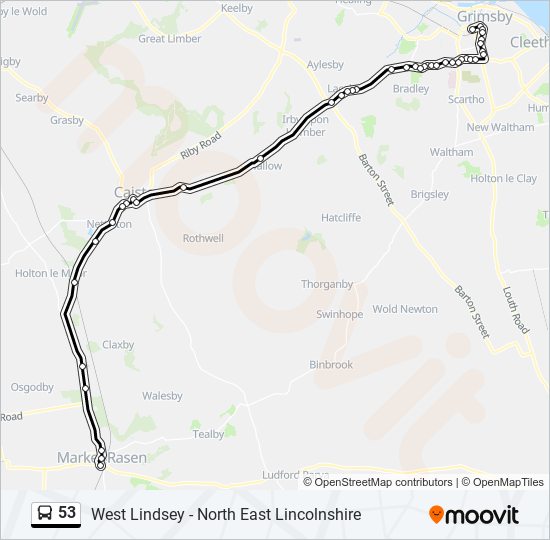 53 Route: Schedules, Stops & Maps - Grimsby (Updated)