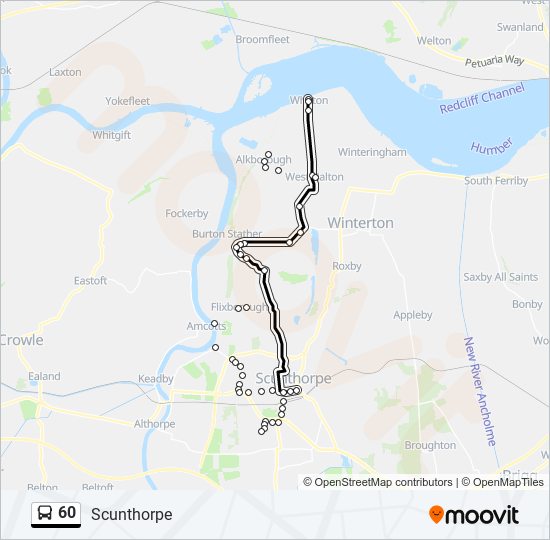 60 Route: Schedules, Stops &amp; Maps - Scunthorpe (Updated)