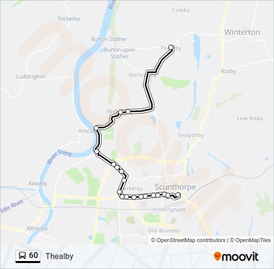 60 Bus Line Map