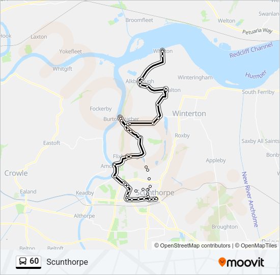 60 Bus Line Map