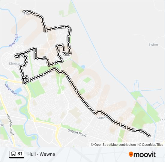 81 Bus Line Map