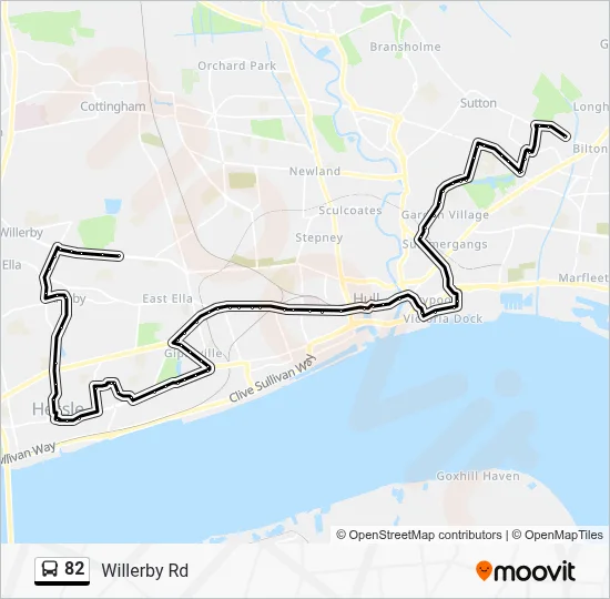 82 Route: Schedules, Stops & Maps - Willerby Rd (Updated)