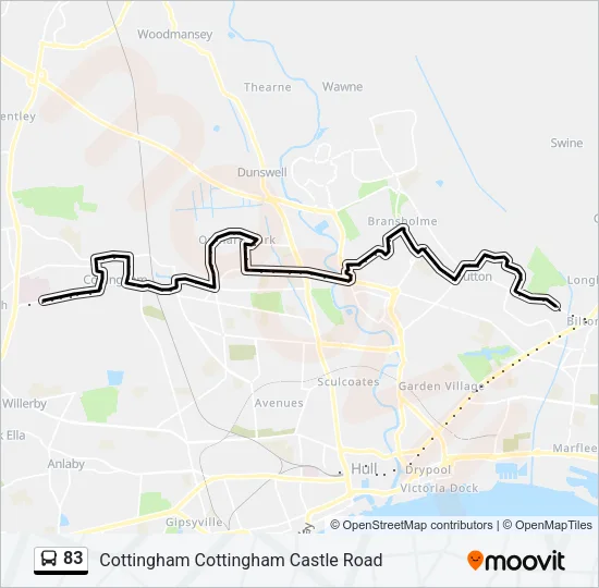 83 Bus Line Map