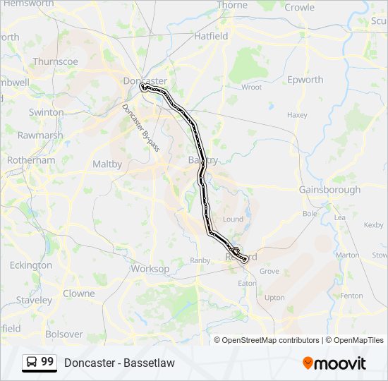 99 Route Schedules Stops Maps Doncaster Town Centre Updated 