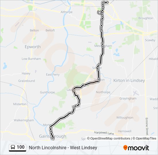 100 Bus Line Map