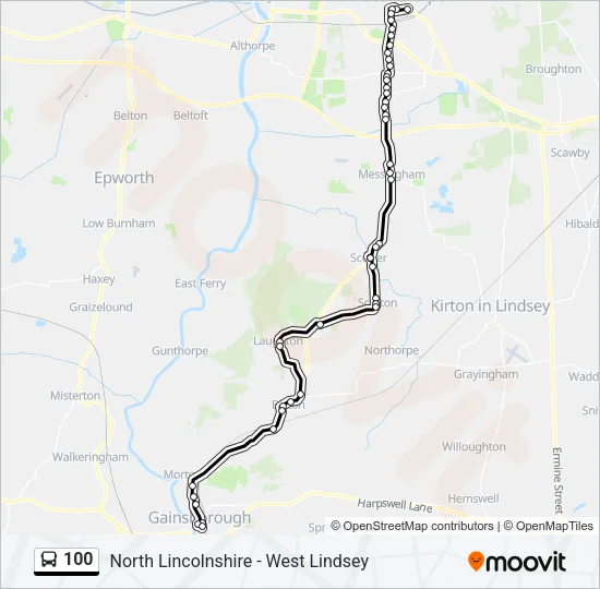 100 Bus Line Map