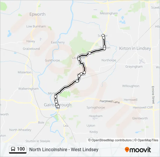 100 Bus Line Map