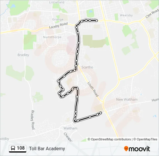 108 Bus Line Map