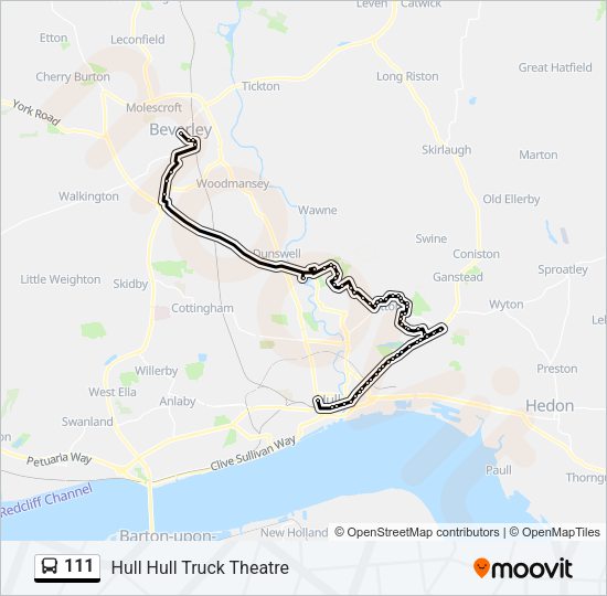 111 Bus Line Map