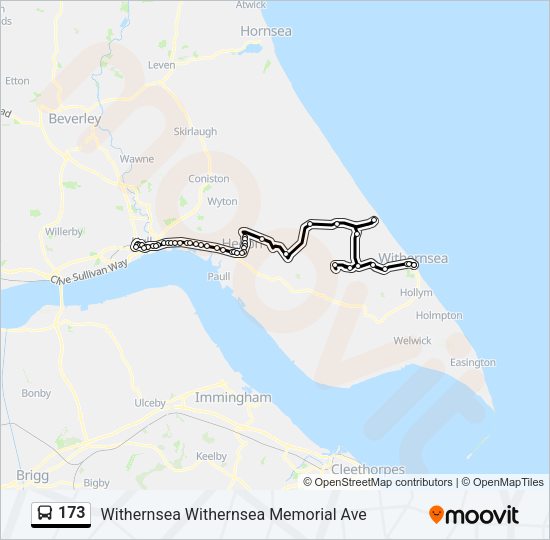 173 Bus Line Map
