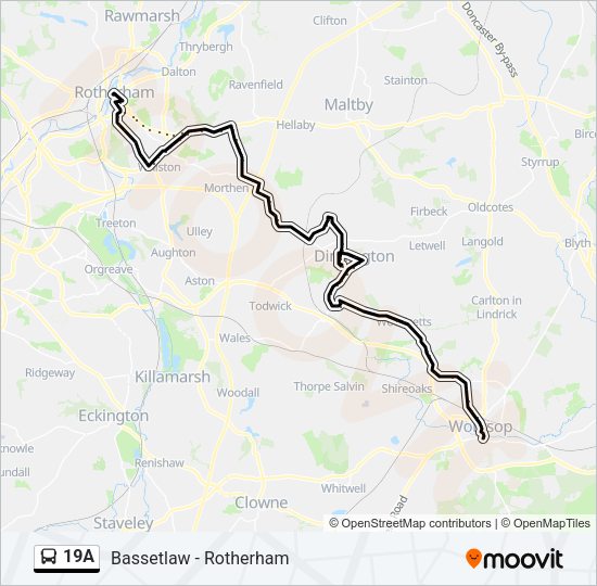 19A Bus Line Map