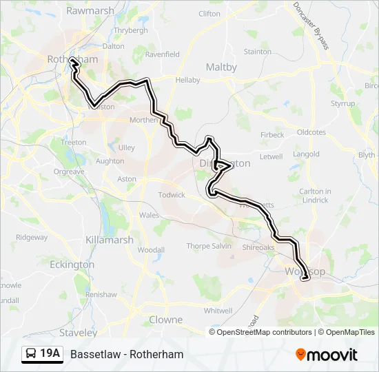 19A Bus Line Map