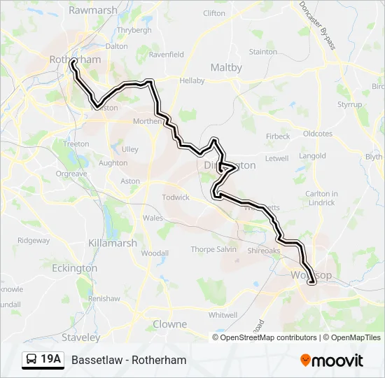 19A Bus Line Map