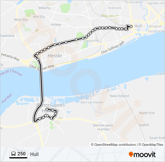 250 Bus Line Map
