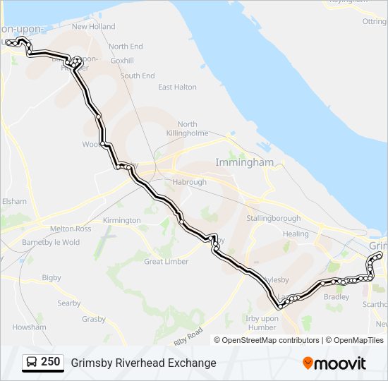 250 Bus Line Map