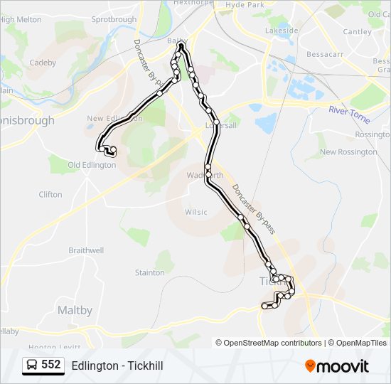 552 Bus Line Map