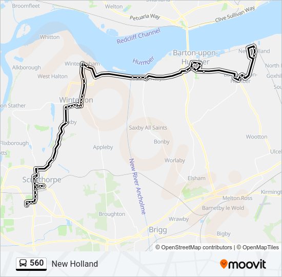 560 bus Line Map