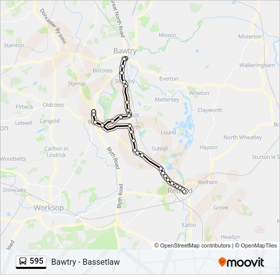 595 Bus Line Map