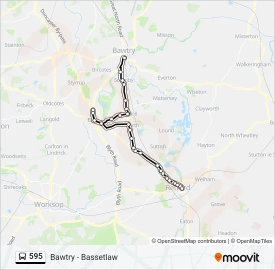 595 Bus Line Map