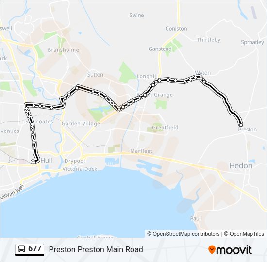 677 Bus Line Map