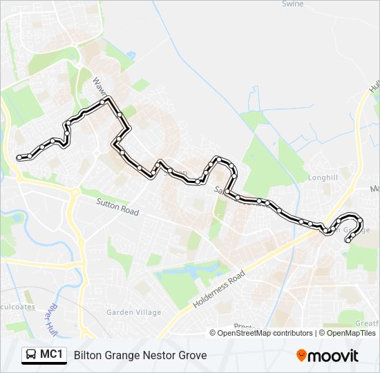 MC1 Bus Line Map