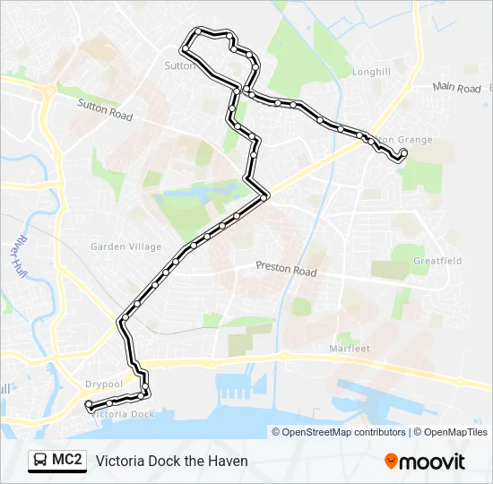 MC2 Bus Line Map
