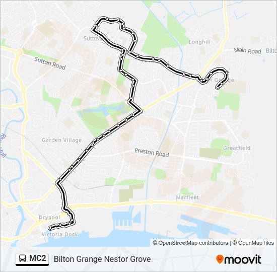 MC2 Bus Line Map