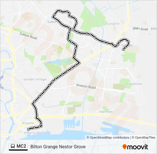 MC2 Bus Line Map