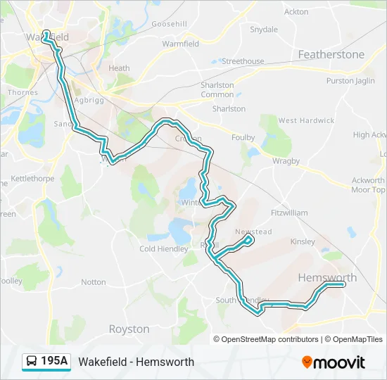 195A Bus Line Map