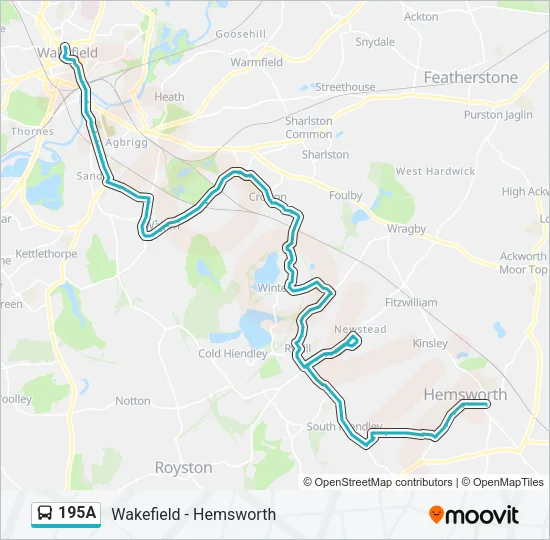 195A Bus Line Map