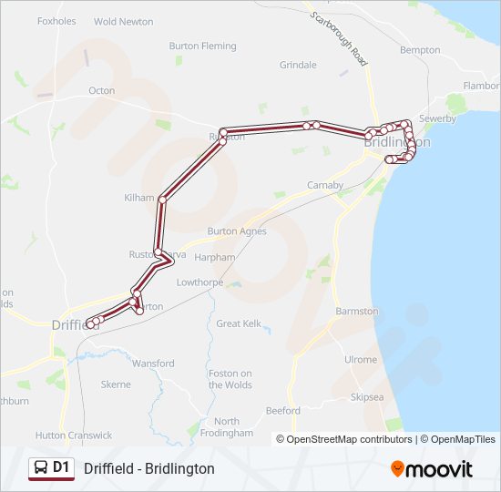 d1 Route Schedules, Stops & Maps Driffield (Updated)