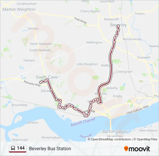 144 Bus Line Map