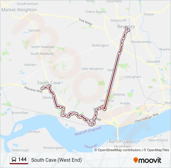 144 Bus Line Map