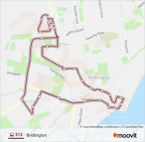 513 Bus Line Map