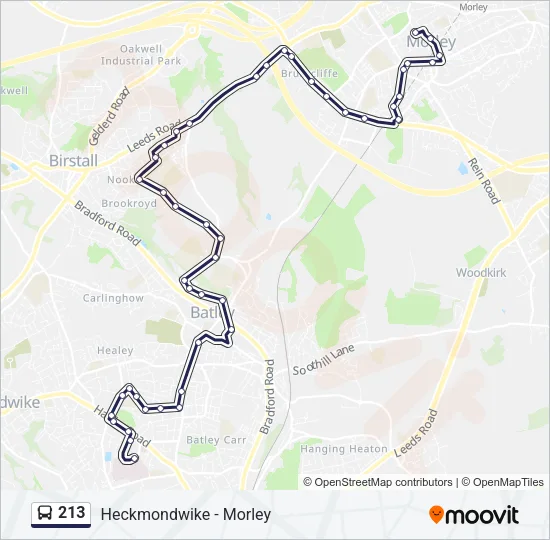 213 Bus Line Map