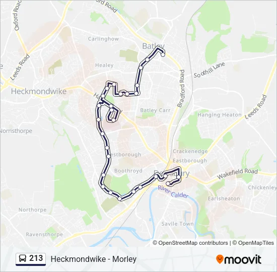 213 Bus Line Map