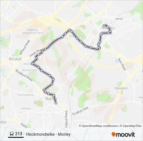 213 Bus Line Map