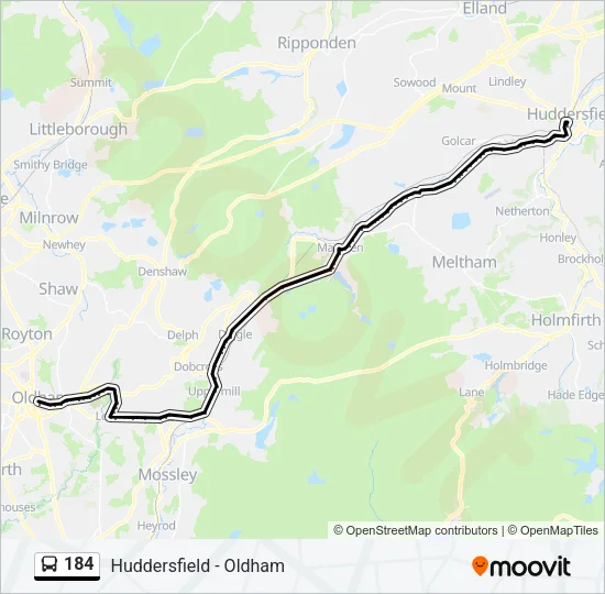 184 Bus Line Map