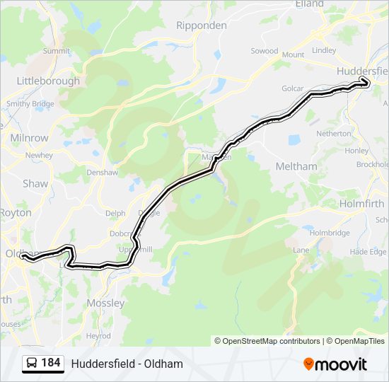 184 Bus Line Map