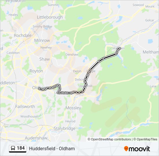 184 Bus Line Map