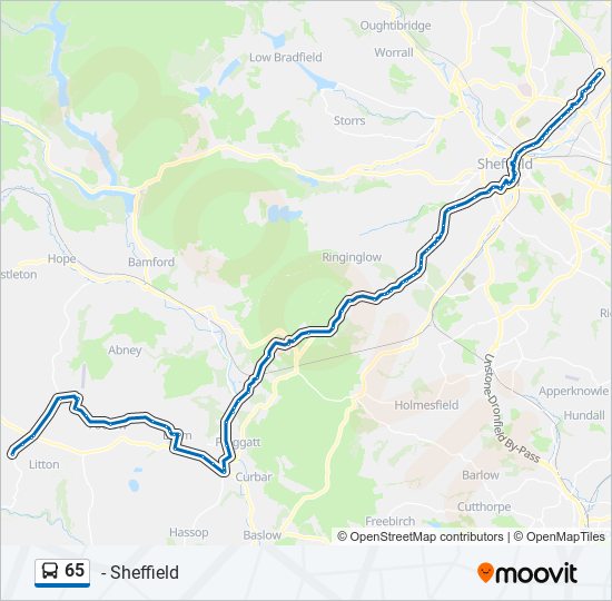 65 bus Line Map