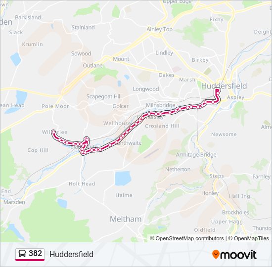 382 bus Line Map