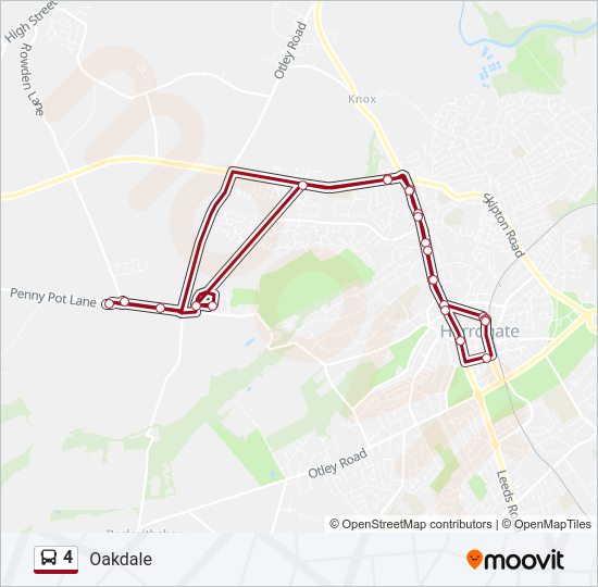 4 Route: Schedules, Stops & Maps - Oakdale (Updated)