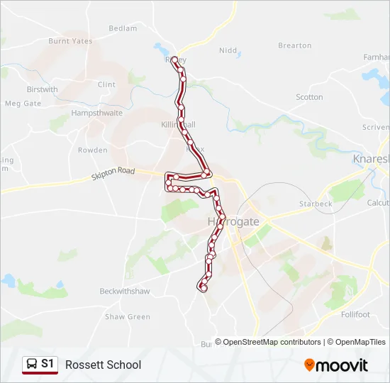 S1 Bus Line Map